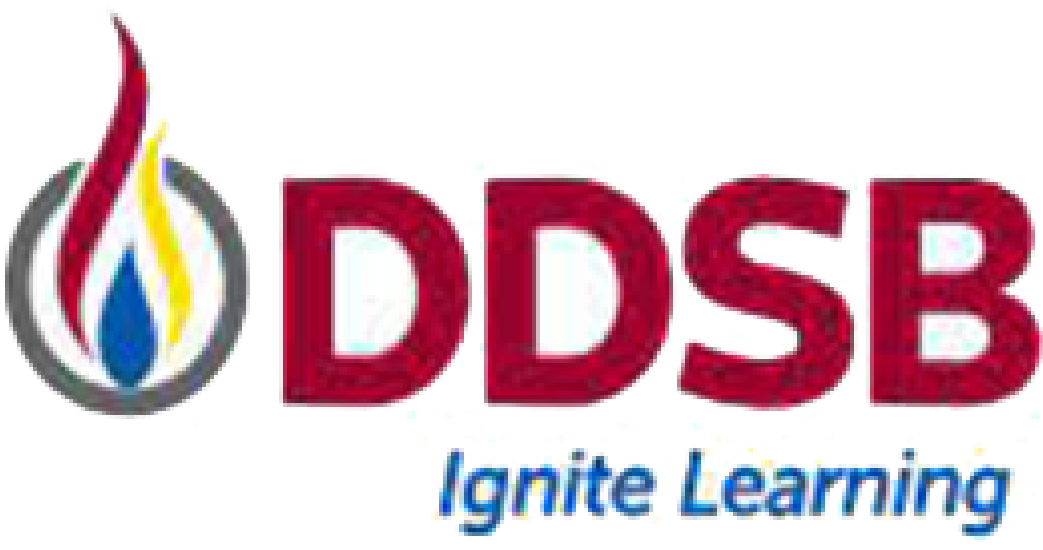 Logo of the Durham District School Board (DDSB), including the tagline "Ignite Learning", in the who we are section.